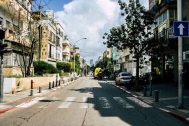 Tel Aviv Israel 31 במרץ 2020 View of empty streets of Tel Aviv